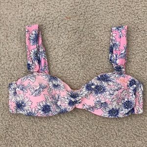 O’Neill pink floral bikini top